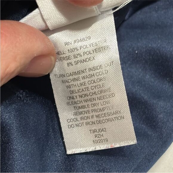 Colorful Planet | Navy Blue Girls Satin Butterfly Reversible Lined Bomber 6/6X - Picture 13 of 15